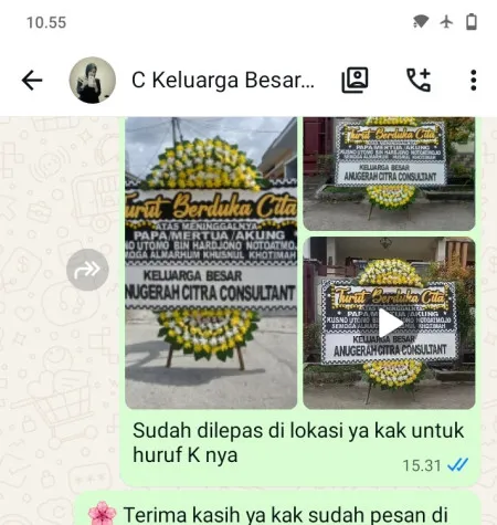 Pengiriman Papan Bunga Duka Jurangjero Karangmalang